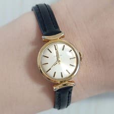 Omega Antique Hand-Wound Gold Dial Watch, 1950s-60s Used, Overhauled