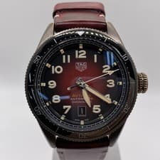 TAG HEUER Autavia 42mm Bronze Special Edition Watch WBE5192 Ceramic Leather