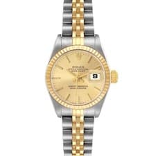 Rolex Datejust Steel Yellow Gold Champagne Dial Ladies Watch 79173