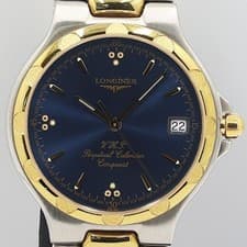 Longines Conquest Perpetual L1.627.3 Mens Quartz Working Blue Dial Luxury Watch