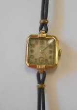 Rare All Original Vintage Womens Normandie 14K Solid Gold Wrist Watch Swiss