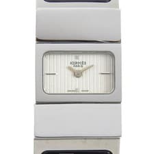 Super  HERMES L01 210 L01 110 Silver Dial SS Quartz Battery 19.5mm Ladies Wris