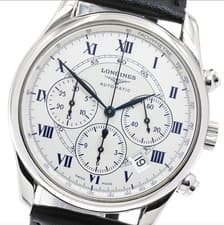 LONGINES Weems Chronograph L2.622.4 Automatic white Dial Leather Men's Watch