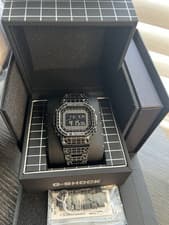 Casio G-SHOCK TRON Grid Pattern Black Stainless Steel Digital GMWB5000