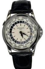 Patek Philippe World Time Ref. 5110G-001 37mm Leather strap B&P Watch