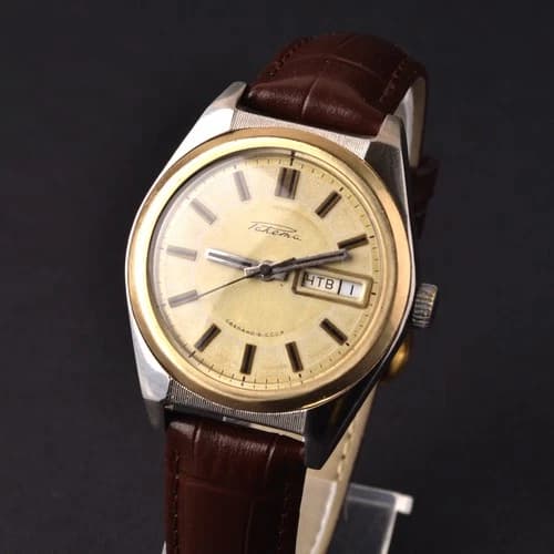 Rare RAKETA "Rolex" USSR Day/Date Watch. Serviced. Vintage Soviet