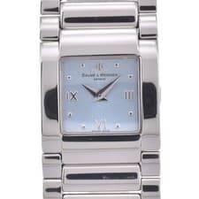 Baume & Mercier Catwalk Ladies Quartz Watch Blue Dial Silver SS Used FROM JAPAN