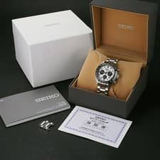 Seiko Speedtimer Chronograph Solar SBDL085 V192-0AF0 White Dial Men's Watch Used
