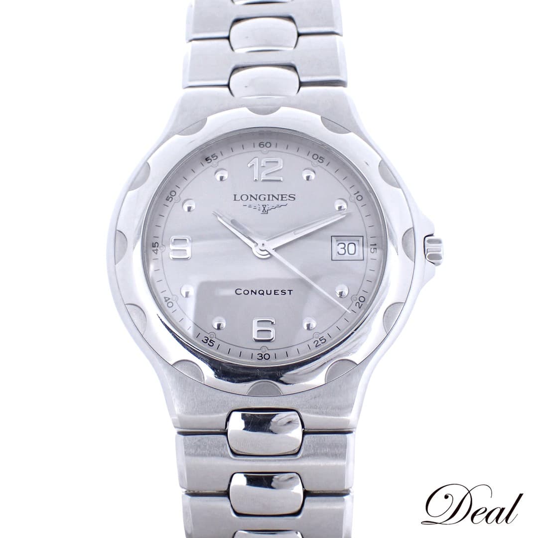 Longines Conquest Silver Quartz Men's Watch Used From Japan