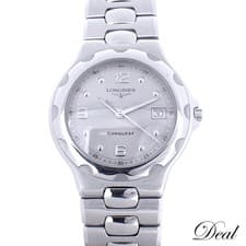Longines Conquest Silver Quartz Men's Watch Used From Japan