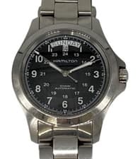 Used Hamilton Khaki Field King H644650 Black DayDate AT 40mm Watch