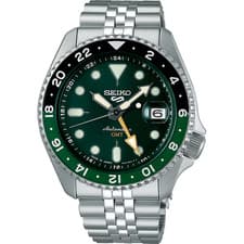SEIKO 5 Sports SBSC019 Green SKX Sports Style GMT Men's Watch New in Box