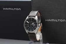 [N MINT w/Box,paper] HAMILTON KHAKI H646110 Black Dial Day Date Qz Men's Watch