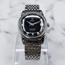 Omega Seamaster Calendar Automatic Watch 166.009 34mm Black Dial Excellent