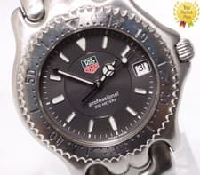 Vintage *N MINT* TAG Heuer Professional SEL WG1113-K0 Gray Qz Mens Watch JAPAN