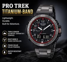 Casio PRO TREK PRW-50YT-1JF Climber Line Titanium-band Tough Solar