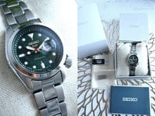 Near Mint SEIKO 5 SPORTS Automatic GREEN Mechanical Wrist Watch Japan