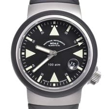 Exc+5 MUHLE Glashutte S.A.R. Rescue-Timer M1-41-03-KB 41mm Men's Watch w/Box