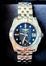 Breitling Galactic 36 Automatic Black Dial Diamond Markers A3733012 Full Set EUC