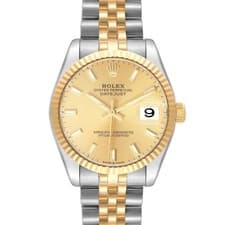 Rolex Datejust Midsize 31 Steel Yellow Gold Ladies Watch 178273 Card