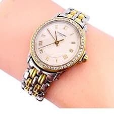 Chaumet Pairs Diamond 18k Yellow Gold Two Tone Quartz Watch 6.25”