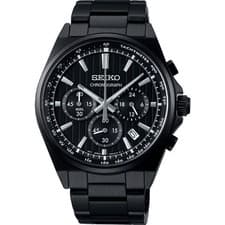 Special  New SEIKO Selection S Series SBTR037 Quartz Chronograph Black 10 ATM