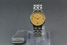 【MINT】OMEGA De Ville Symbol 196.0316 Cal.1436 Gold Quartz Date Men's Watch JAPAN