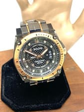 Bulova Men's Watch Precisionist 98D149 Diamond Dial Date Grey Rose Gold Steel