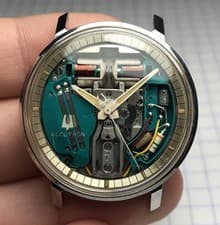 Vintage 1964 Bulova Accutron Spaceview "G" #2528 Tuning Fork 214 Men's Watch