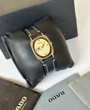 1970s Vintage Rado Manual Wind Oman Khanjar Dial 29x36mm Gold Plated Boxed Watch