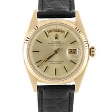 VINTAGE Rolex Day-Date 18k Yellow Gold Champagne 36mm 1803 Watch