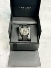 Hamilton Khaki H684010 40mm Black Dial Date Qz Men's Watch Serviced w/Box NATO