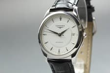 [Near MINT] LONGINES Grand Classis L4.681.4 35mm White Dial Date AT Men's Watch
