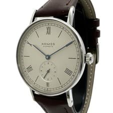 NOMOS LUDWIG 35 LD1A2W2 Manual Silver Dial Small Seconds Leather Men's Watch