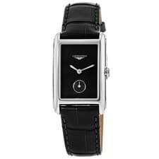 New Longines DolceVita Quartz Black Dial Leather Women's Watch L5.512.4.50.2