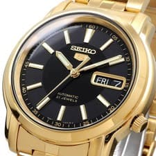 SEIKO Men s Watch Overseas Model Seiko 5 Automatic Gold Business Casual SNKL88K1