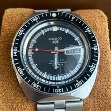 Seiko 5 Sports Automatic Watch 6106-8120 Vintage Black Dial 1969
