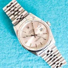 Rolex Datejust 36MM 16234 Silver Stick Dial Automatic Jubilee Fluted Bezel Servi