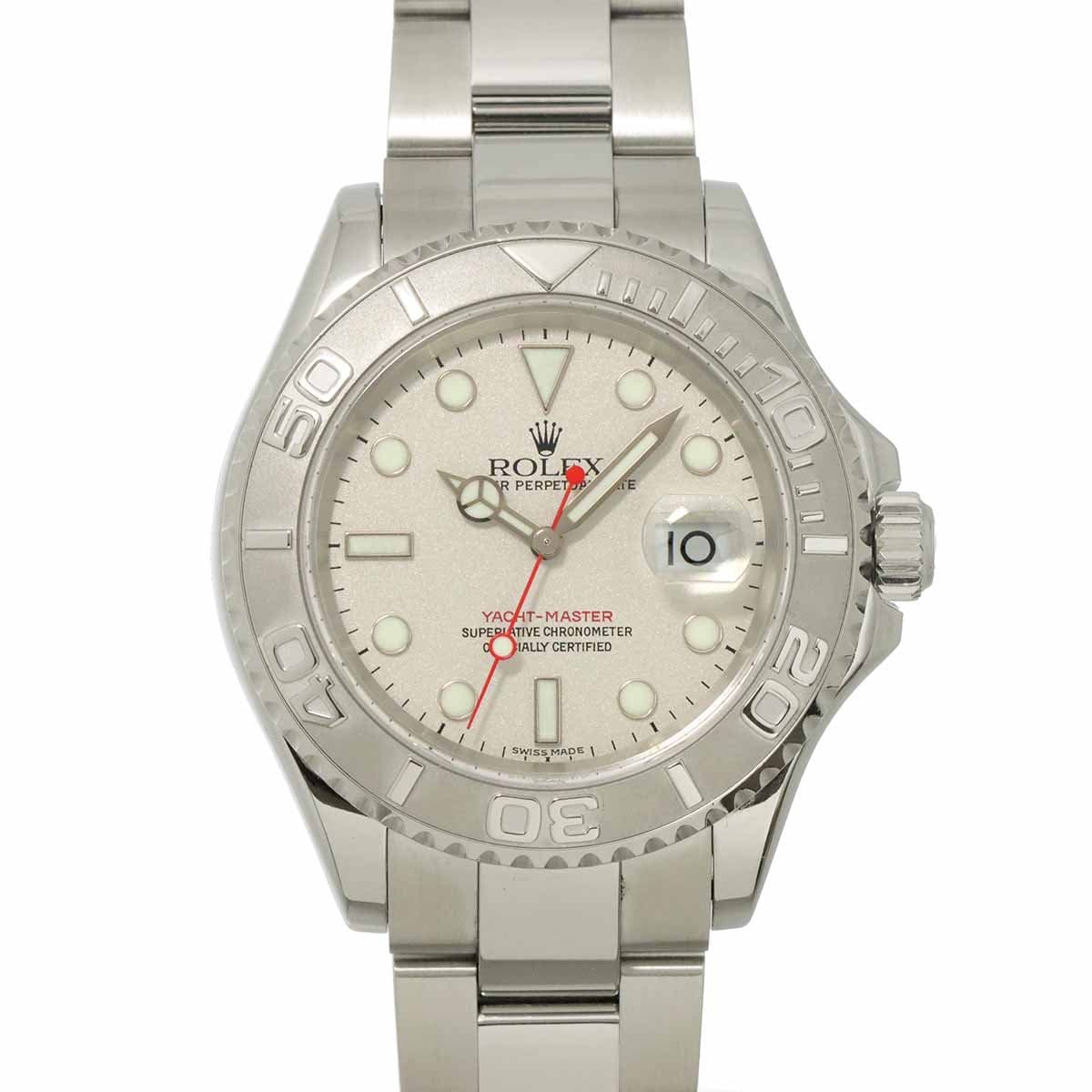 ROLEX Yacht Master Rolesium 16622 Serial F Date PT Silver Dial 90314804
