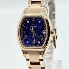 Citizen XC H060-T023371 Navy Solar Watch for Women Gold Case