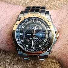 Bulova Precisionist Men's Watch 262 KHz 300M #98D149 Diamond Bezel