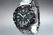 [NEAR MINT] SEIKO Night Monster SZEN002 7S26-03G0 200m Black AT Mens Watch JAPAN