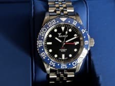 40mm Swiss Squale automatic GMT Ceramic Cookie Monster Dial. Full Set