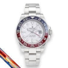 Rolex GMT Master II 126719BLRO Men’s Watch Silver Dial White Gold Ceramic