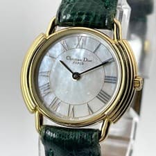 Christian Dior Shell Vintage Quartz Watch Womens Dress 24mm wrist 16cm