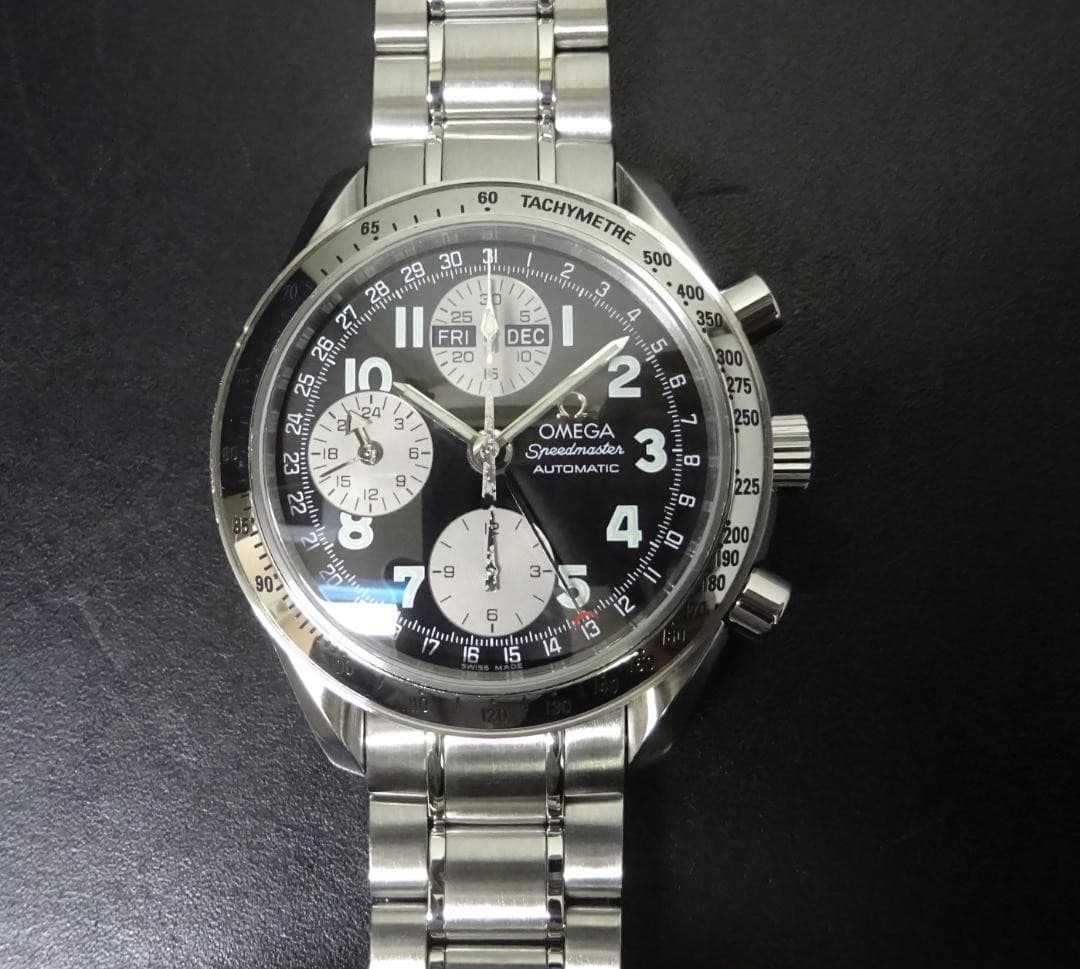 OMEGA Speedmaster Triple Calendar 3523.51 Auto Chrono Black 38mm OH Japan