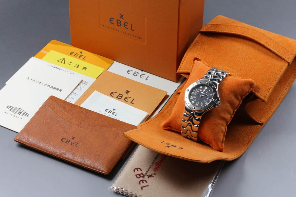 [N MINT w/ BOX Paper] EBEL Sportwave E9187632 Quartz Date Roman 38mm Men's Watch