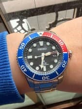 Seiko Prospex V157-0DF0 SBDJ047 Divers 200m Date ST.Steel Solar Mens Watch Auth