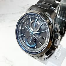 OCEANUS Wristwatch OCW T1000 Solar Radio Chronograph Black Authentic From Japan