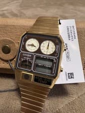 CITIZEN Ana Digi Temp JG2103-72X Gold Watch Quartz Square Men's w/ Tag